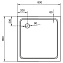 Поддон для душа Cezares TRAY-M-A-80-15-W SMC квадратный - фото 3