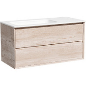 Тумба с раковиной Sancos Marmi 2.0 MR2.0100LEG 100 L дуб галифакс натуральный/белый