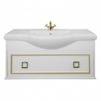 Тумба с раковиной Tessoro Foster TS-F90120-CH-W-G 120 подвесная, белый с патиной золото