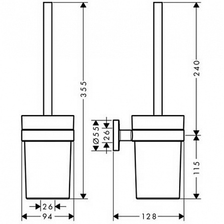 Ершик Hansgrohe Logis Universal 41722000 хром