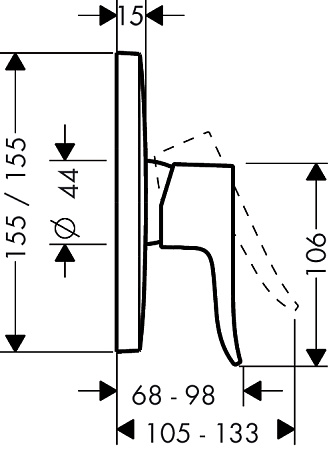 Смеситель Hansgrohe Metris 31456000 для душа