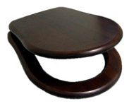 Крышка-сиденье Kerasan Retro 108640 с микролифтом дерево/бронза