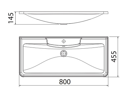 Раковина BelBagno BB800/455-LV-MR-ALR 80 белый