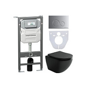 Комплект Ceramica Nova Metropol CN4002MB_1001M_1000 подвесной унитаз + инсталляция + кнопка