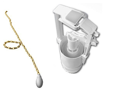 Механизм слива для высокого бачка Kerasan 754691 золото