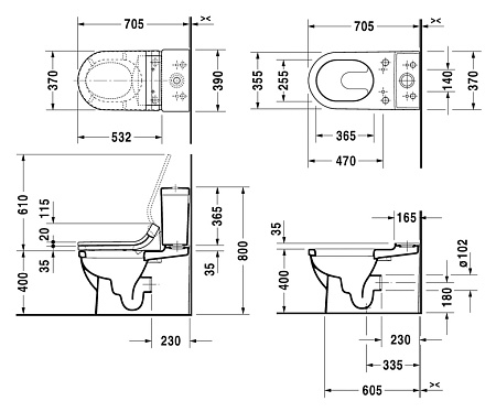 Бачок для унитаза Duravit Starck 3  0920000005