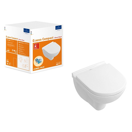 Унитаз подвесной Villeroy & Boch O.Novo 5688HR01 микролифт, альпийский белый