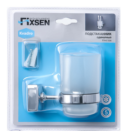 Подстаканник одинарный Fixsen Kvadro FX-61306 хром