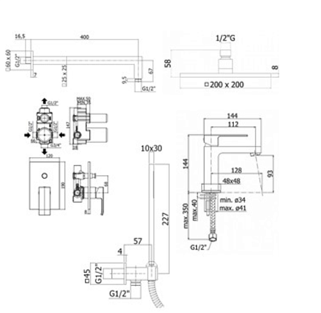 Душевой комплект Paffoni Elle KITEL015CR071 хром
