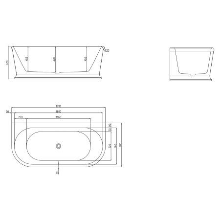 Акриловая ванна BelBagno BB408-1700-800 170x80 белый
