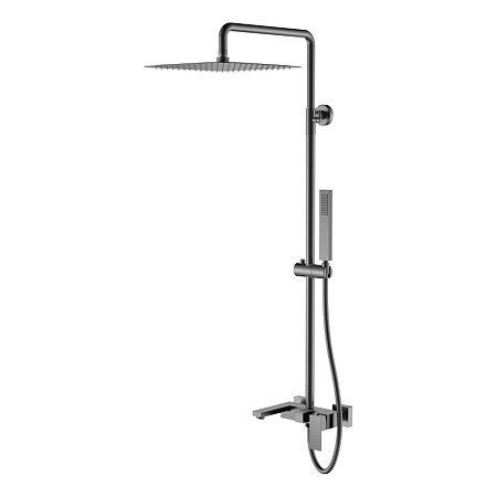 Душевая стойка Boheme Qubic 478-GM оружейная сталь