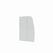 Шторка на ванну Grossman GR-102/1 прозрачное стекло