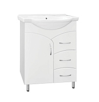 Тумба под раковину Style Line Эко Стандарт 65 3 ящика, белый Тумба под раковину Style Line Эко Стандарт 65 3 ящика, белый