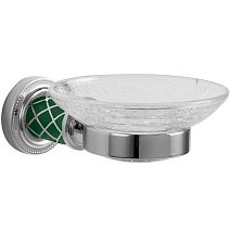 Мыльница Boheme Murano 10903-GR-CR настенная, хром/бирюзовый