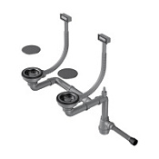 Слив-перелив для мойки Omoikiri WK-2C-GM вороненая сталь