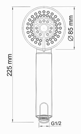 Душевая лейка WasserKRAFT A035 3 режима
