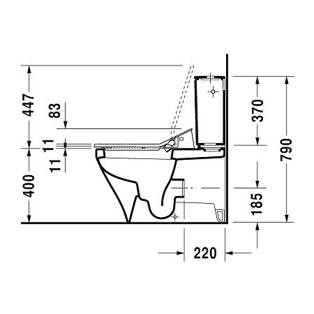 Чаша для унитаза-компакта Duravit DuraStyle 2156590000
