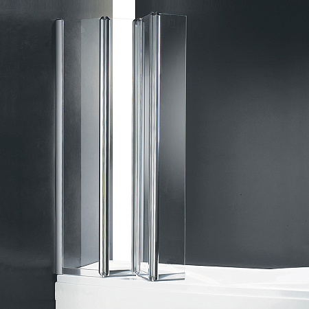 Шторка на ванну Cezares Trio TRIO-V-W-3-90/140-C-Cr-L 90 L прозрачное стекло