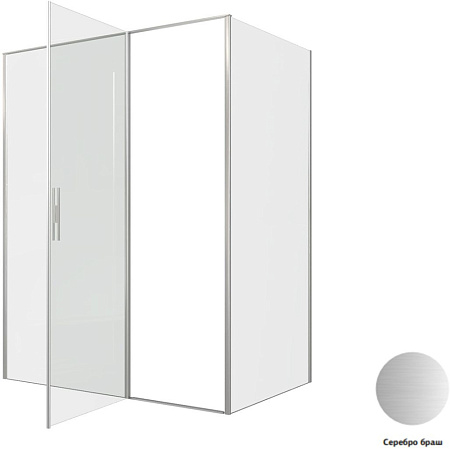 Душевой уголок Allen Brau Priority 3.31038.BA + 3.31047.BA 160x100 серебро браш