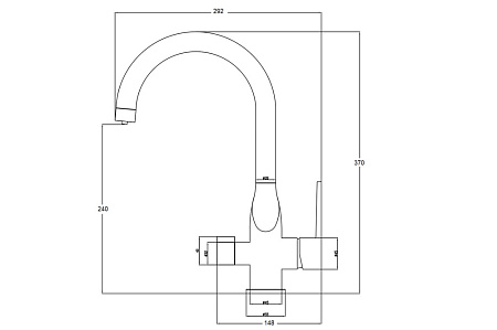 Смеситель Zorg Steel Hammer SH 910 BLACK BR для кухонной мойки/для фильтра, черный металл/бронза