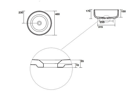 Раковина Kerasan Ciotola 430201 46 белый
