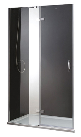 Душевая дверь в нишу Cezares Bergamo BERGAMO-B-12-100-P-Cr-L100 L рифленое стекло
