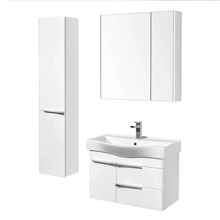 Тумба с раковиной Aquaton Беверли 1A235501BV010 80 белый глянец