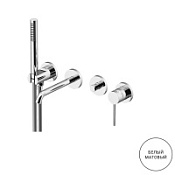 Смеситель Gattoni Circle Two 9105/91BO для ванны, белый матовый