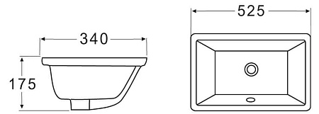 Раковина встраиваемая снизу BelBagno BB1009 53x34.5x18.5 белый