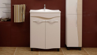 Тумба с раковиной Velvex Landush 65 напольная, светлый лен