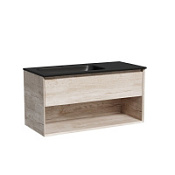Тумба с раковиной Sancos Marmi 1.0 MR1.0100LEG 100 L дуб галифакс натуральный/черный