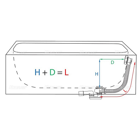 Слив-перелив AlcaPlast A504KM