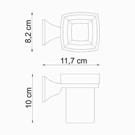 Стакан WasserKRAFT Wern K-2528 одинарный, хром