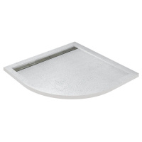 Поддон для душа из искусственного мрамора Cezares TRAY-AS-R-80-30-W радиальный, белый