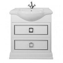 Тумба с раковиной Tessoro Foster TS-F9065-C-W-S 65 белый с патиной серебро Тумба с раковиной Tessoro Foster TS-F9065-C-W-S 65 белый с патиной серебро