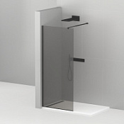 Душевая перегородка Cezares Liberta LIBERTA-L-1-110-GR-NERO 110 тонированное стекло, черный