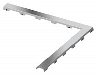 Решетка Tece TECEdrainline Steel II 611282 120х120 угловая, нержавеющая сталь глянцевая 