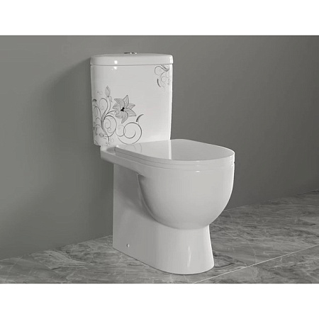 Унитаз-компакт Sanita Luxe ART FLORA ARTSLCC10040622 микролифт