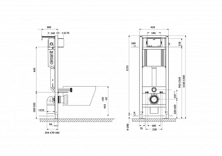 Система инсталляции для унитазов Cersanit Aqua 63475 синий