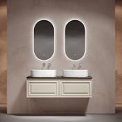 Мебель для ванной со столешницей Sancos Very 140 VR70CE+TT140A1 Beige Soft/Black Sky