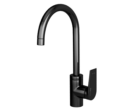 Смеситель WasserKRAFT Glan 6607 для кухонной мойки, черный