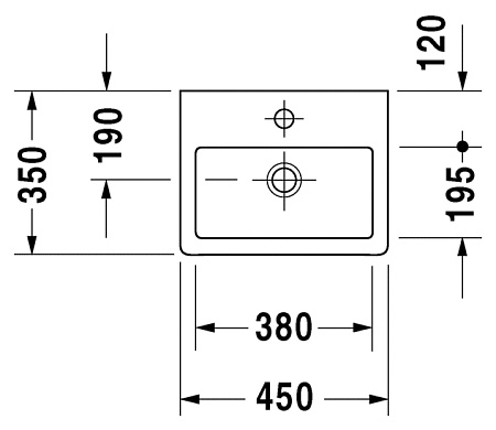 Рукомойник Duravit Vero 0704450000 (45 см)