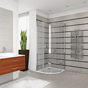 Душевой уголок Gutewetter Trend Round GK-863P 80х80 стекло бесцветное, петли CH27, ручки CH113