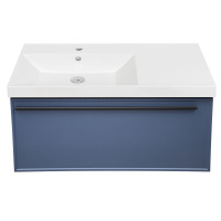 Тумба с раковиной La Fenice Elba FNC-01-ELB-BG-90 L Blu Grigio синий матовый