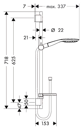 Душевой гарнитур Hansgrohe Raindance Select 27856000 хром