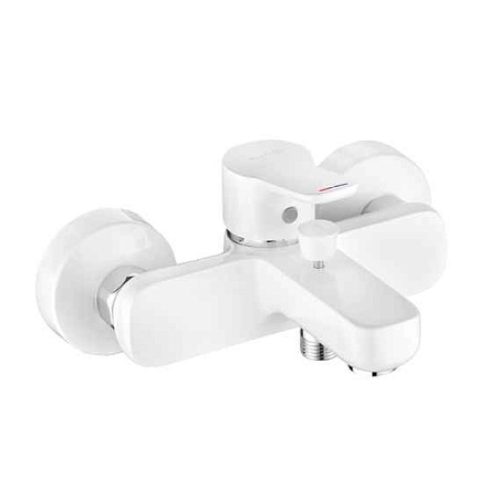 Смеситель Kludi Pure&Easy 376819165 для ванны с душем, белый