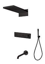 Душевой комплект Boheme Fusion 130-2-B для душа, с изливом, черный