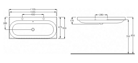 Раковина Hatria Daytime Y0YS01 110