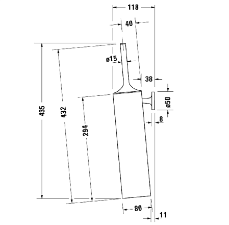Ершик Duravit Starck T 0099464600 черный матовый