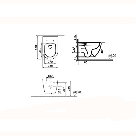 Комплект VitrA Mia Round  9873B003-7201 4 в 1 